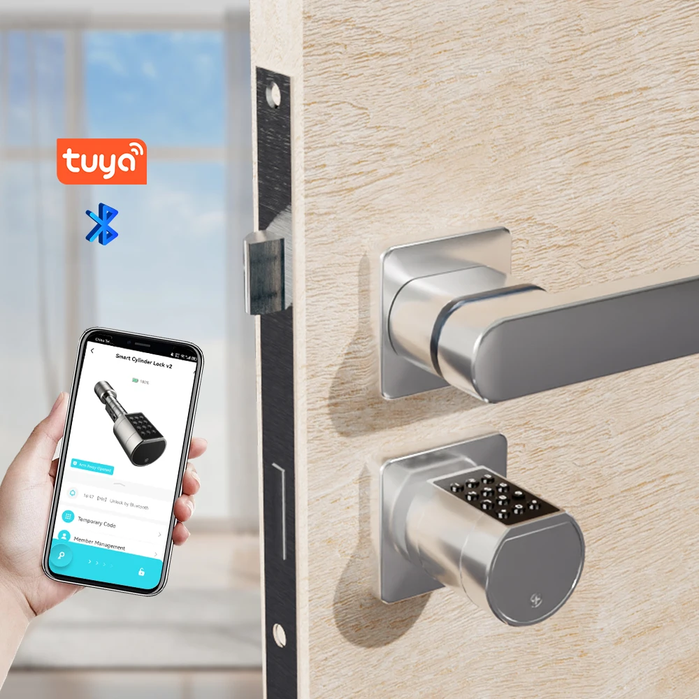 Raykube l11 tuya smart cylinder door lock with keypad and fingerprint € 102,03