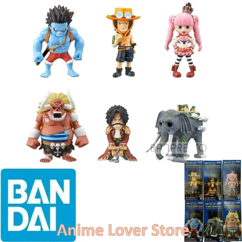 Bandai Banpresto Original One Piece Wcf Treasure Rally Vo.2 Rufy Ace Perona Roger Oz Zunesha Anime Figure Giocattoli Per Bambini