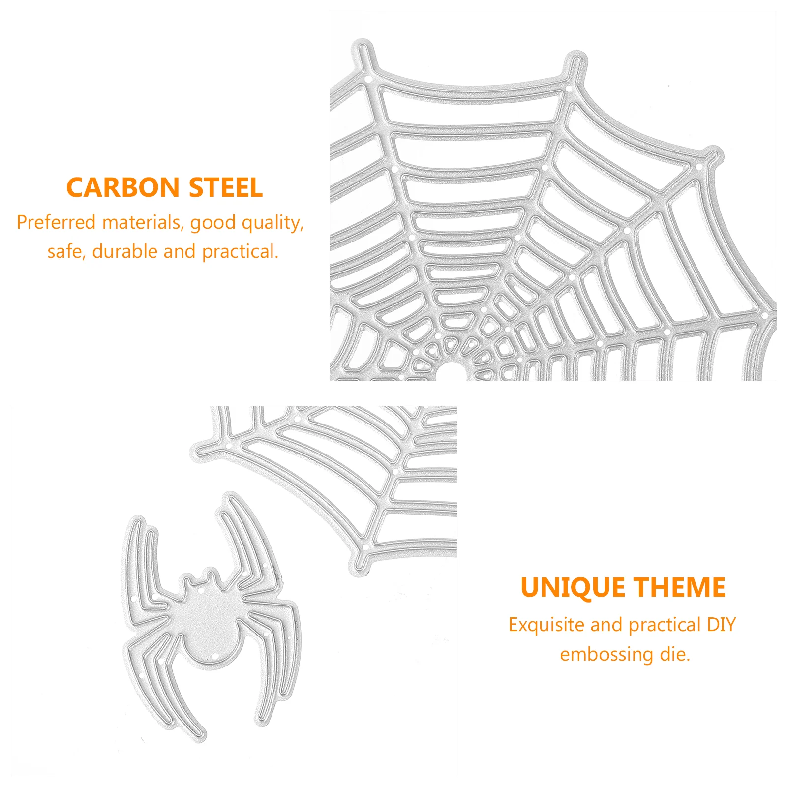 2 Pcs Spider Web Die Carbon Steel Cutting Dies Chic Halloween Embossing Template Metal Cuts