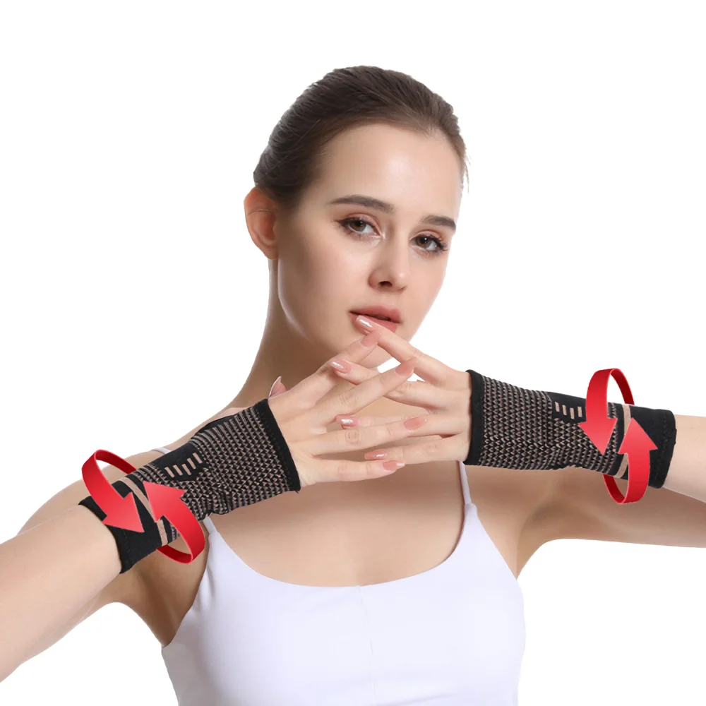 1Pc Copper Compression Arthritis Gloves for Carpal Tunnel RSI Rheumatoid Tendonitis Hand Pain Computer Typing Support for Hands.