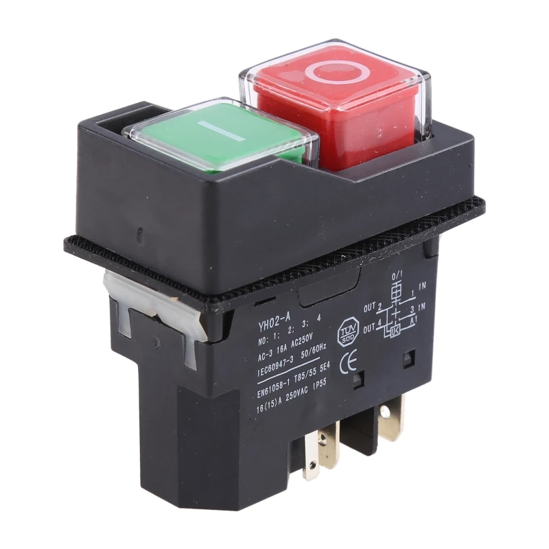 Electromagnetic Starter Push Button Switches 16A AC250V IP55 Waterproof Machine - AliExpress