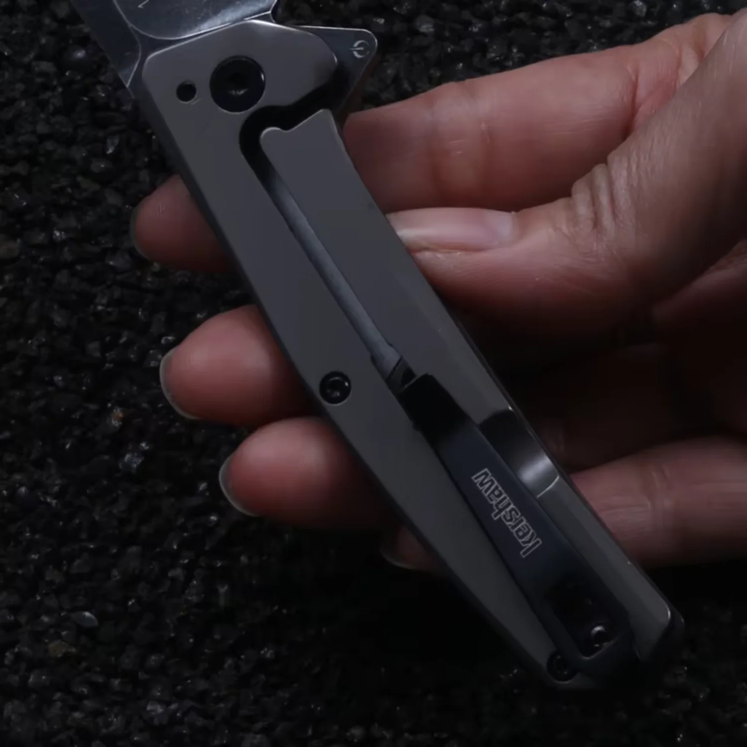 KS Flyby 1404 Assisted Flipper Gray PVD pocket 5