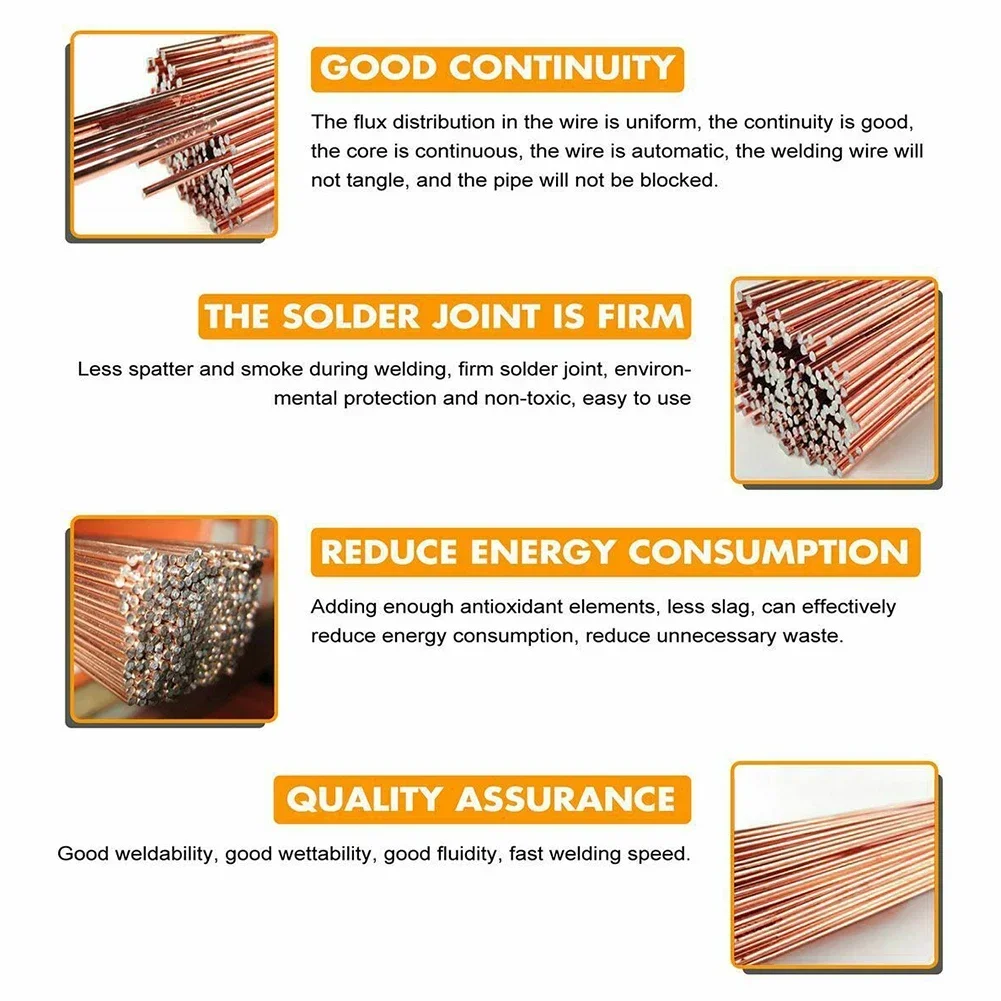Copper Pipe For Copper Pipe High Quality Air Conditioner Refrigerator Welding Rods Soldering 5/10pcs Aluminium