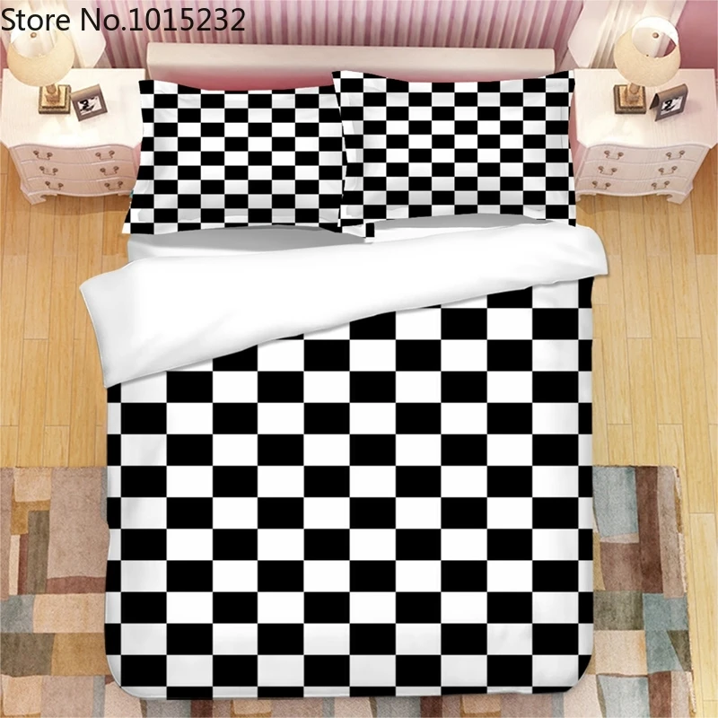 

Checkerboard 3D Printed Bedding Set Duvet Covers Pillowcases Comforter Bedding Set Bedclothes Bed Linen