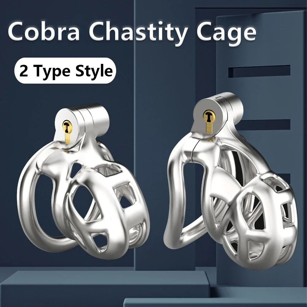 Penis Chastity Cage Chastity Lock Sex Toy Chastity Cage Accessory Penis Cock Ring 316 Stainless Steel Python 2 Style Male Chastity Cage Cock Cage Cobra Mamba Penis Ring Chastity Belt Sissy BDSM Sexto