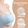 NCVI Breast Milk Collector, Milk Catcher, Breast Shells Protect Sore Nipples for Breastfeeding, Reusable Breastmilk Saver 5