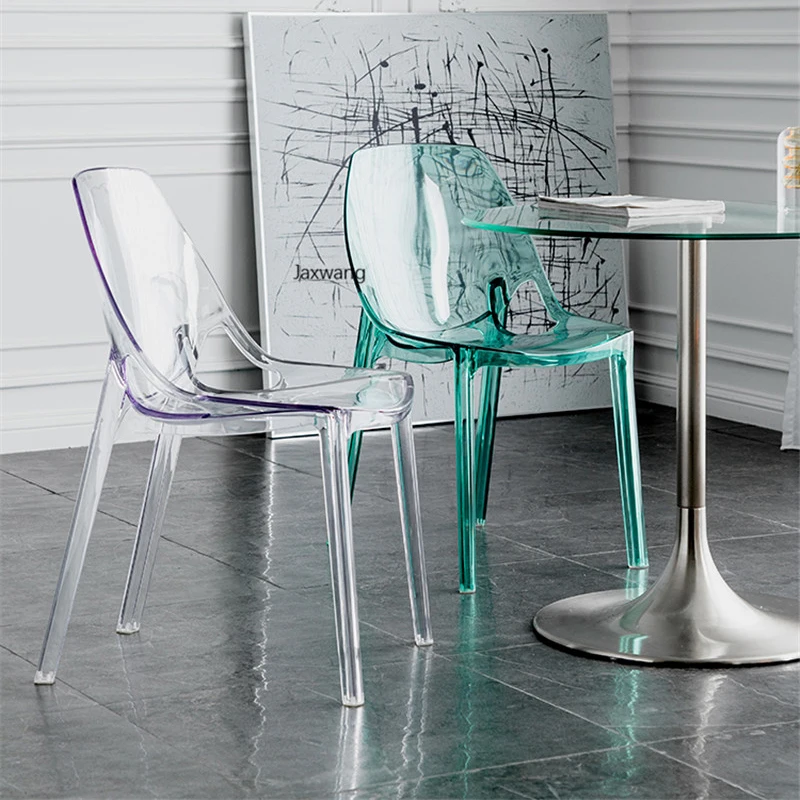 Chaise en cristal plexiglas pour chambre à coucher, chaise en acrylique  transparente, chaise légère décontractée, chaise de salle à manger de luxe,  meubles d'intérieur simples nordiques - AliExpress