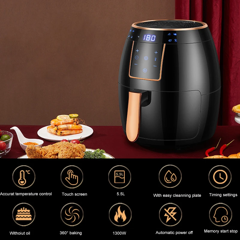 1500W Commercial Home Use Industrial Smart Oil Free Healthy Air Deep Fryer  Oven Digital Air Fryer Without Oil - China Bakery Equipment and Oil Free  Digital Air Fryer price