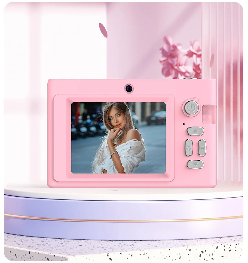 Nouvel appareil photo numérique portable 2026 : mise au point automatique, double caméra, flash, mode selfie, capteur CCD._voghion.com