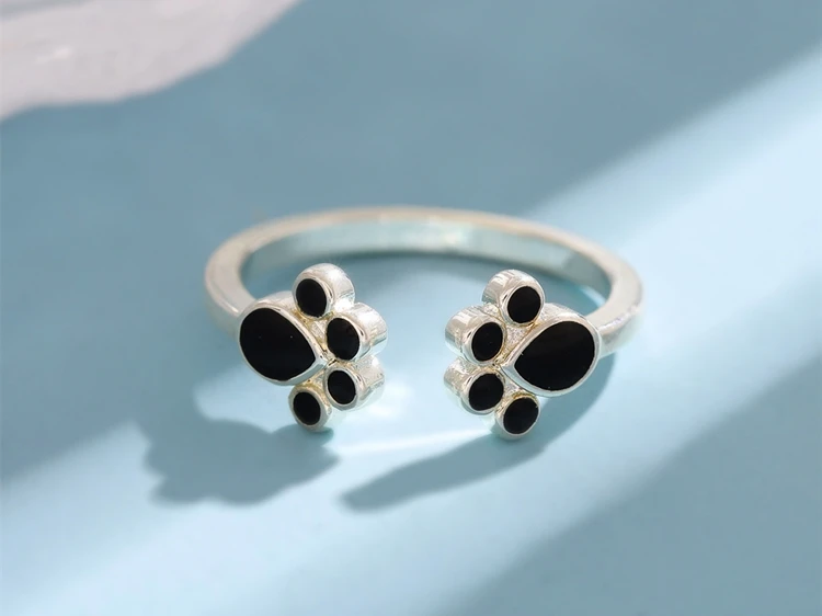Sterling Silver Dog Paw Ring