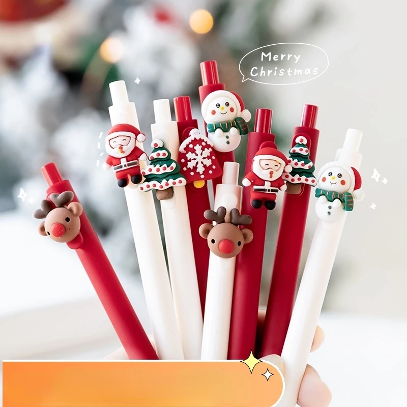 10-50 pieces/set of Christmas series Kawaii 0.5mm Neutral pen set Student signature Creative stationery Office stationery gift 23 24 анорак terror signature series