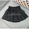 Sweet Cake Skirt Women's Ruffles Casual Simple Short Mini White Chiffon Skirt Black Kerean New 2024 Puffy Ballet Style Skirts 4