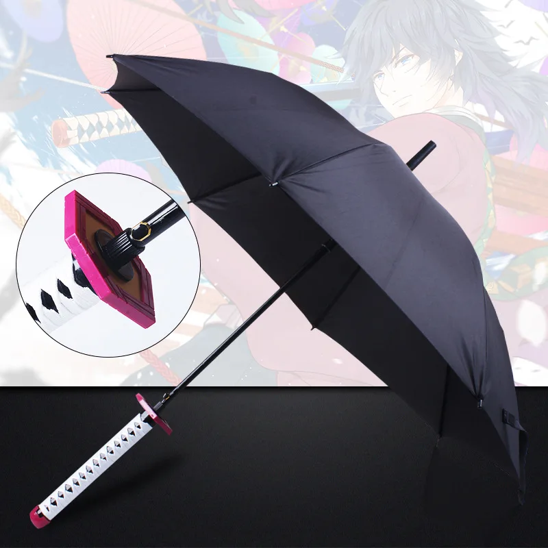 Anime Umbrella Creative Samurai Long Handle Umbrella Sword Umbrella Strong Windproof Sun Rain Straight Tube Business Men