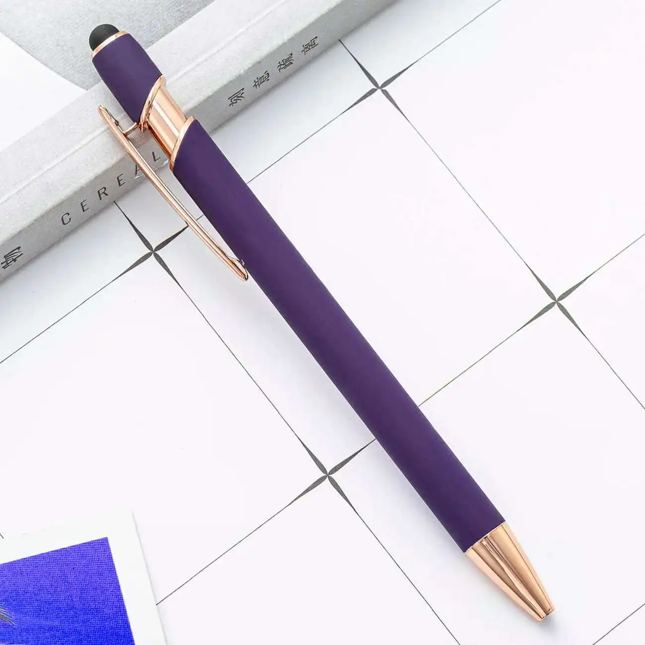 1 Piece Stationery Office School Supplies Press Touch Screen Ballpoint Pen Cute Metal Pens