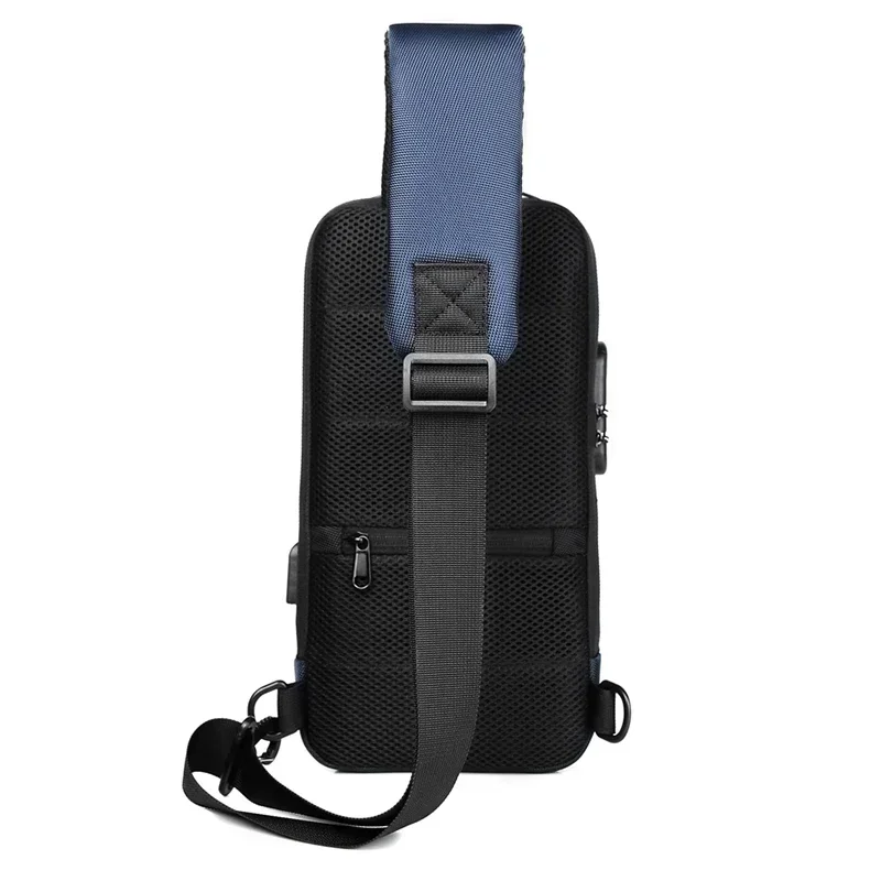 Oxford Fabric Men Backpack with USB Charge Port for Travel