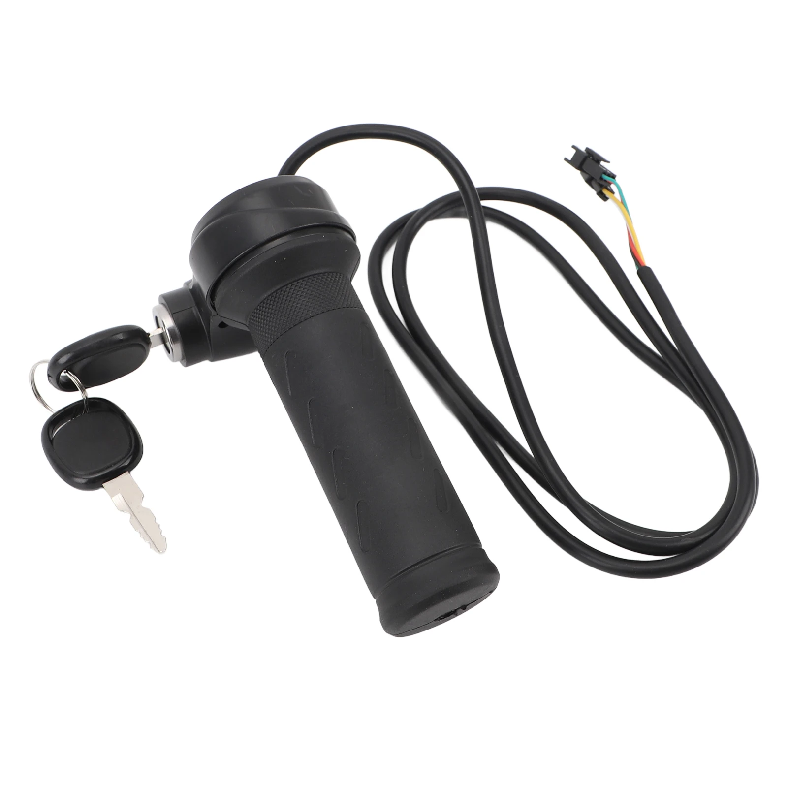 Electric Bike Throttle Grip Universal Electric Bicycle Scooter Wire Twist Throttle Grip 2 Keys Waterproof Speed Controller