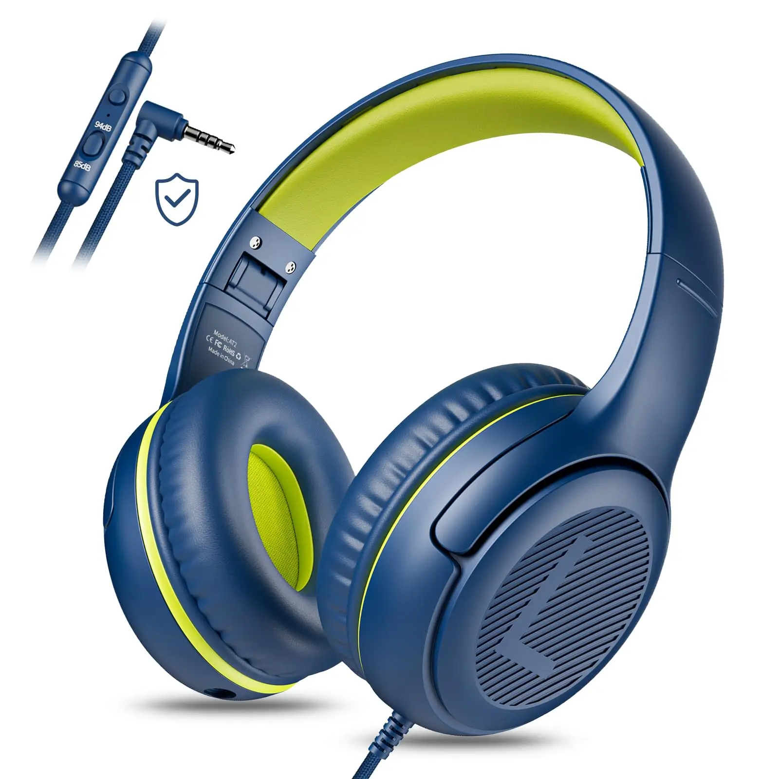 Gaming headphones AWATRUE AT2 Headset 3.5mm Surround Stereo Gaming Headphones Mic Soft Memory Earmuffs PC Laptop Kids School Toddler