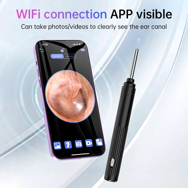 KERUI Earwax Remover Cleaning Tool Ear Endoscope with Mini Camera USB C Charging Earpick Health Care Set for iphone Android 5