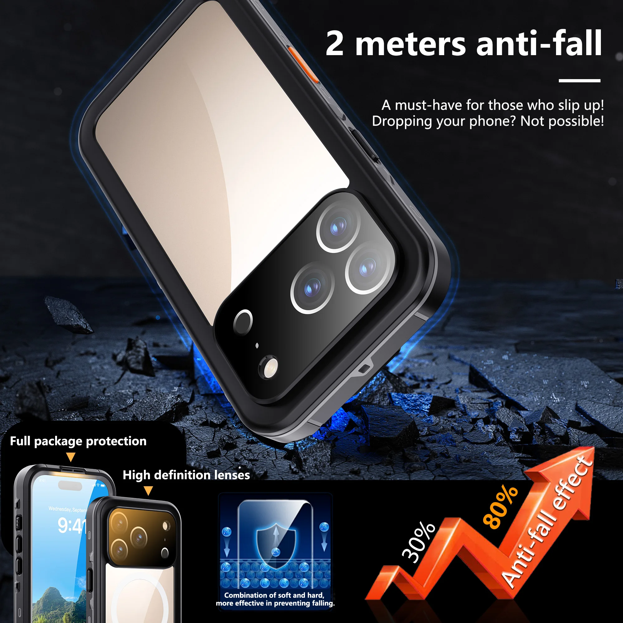 Ultimate Waterproof Shockproof Protective Phone Case - Full Sealed and Dustproof