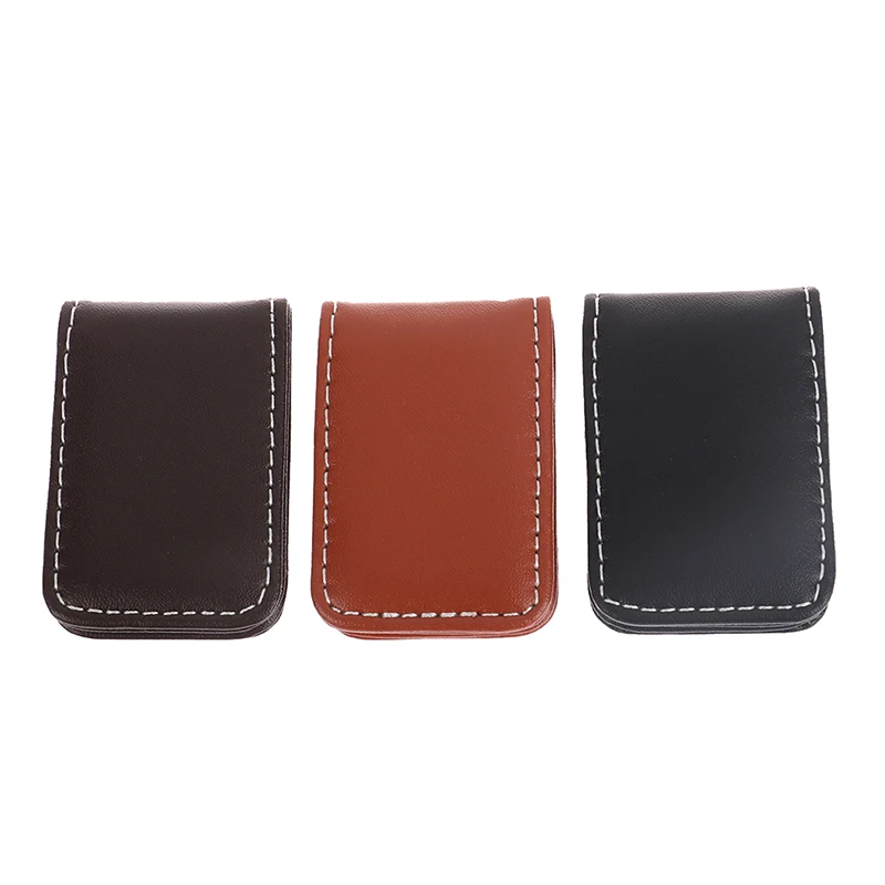 Credit Card Holder Synthetic Leather Wallet Metal Money Clip 1Pc Money Clip Wallet Slim Men Women Vintage Strong Magnet Money Clip Cow PU Leather Pocket Clamp Credit Card Cash Wallet