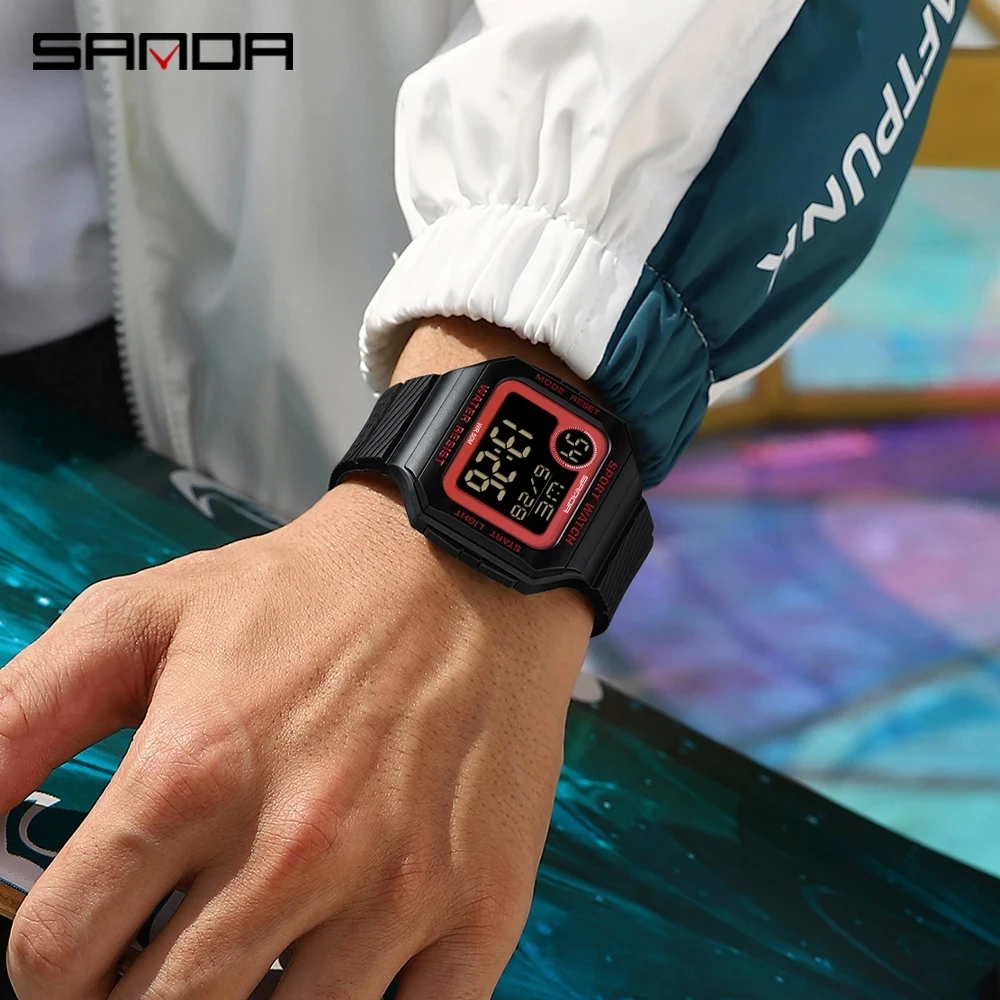 2023 SANDA New Men's Watches Sport Military Watch Shock Resistant Waterproof Digital Wristwatch for Men Clock relogio masculino