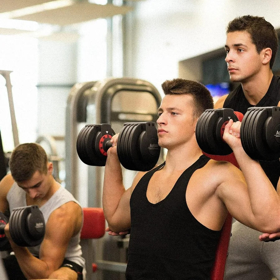 25 LBS Adjustable Dumbbell Set, Anti-Slip Fast Adjusting with Turning Handle, Adjustment for Men and Women, Weights Pair for Com