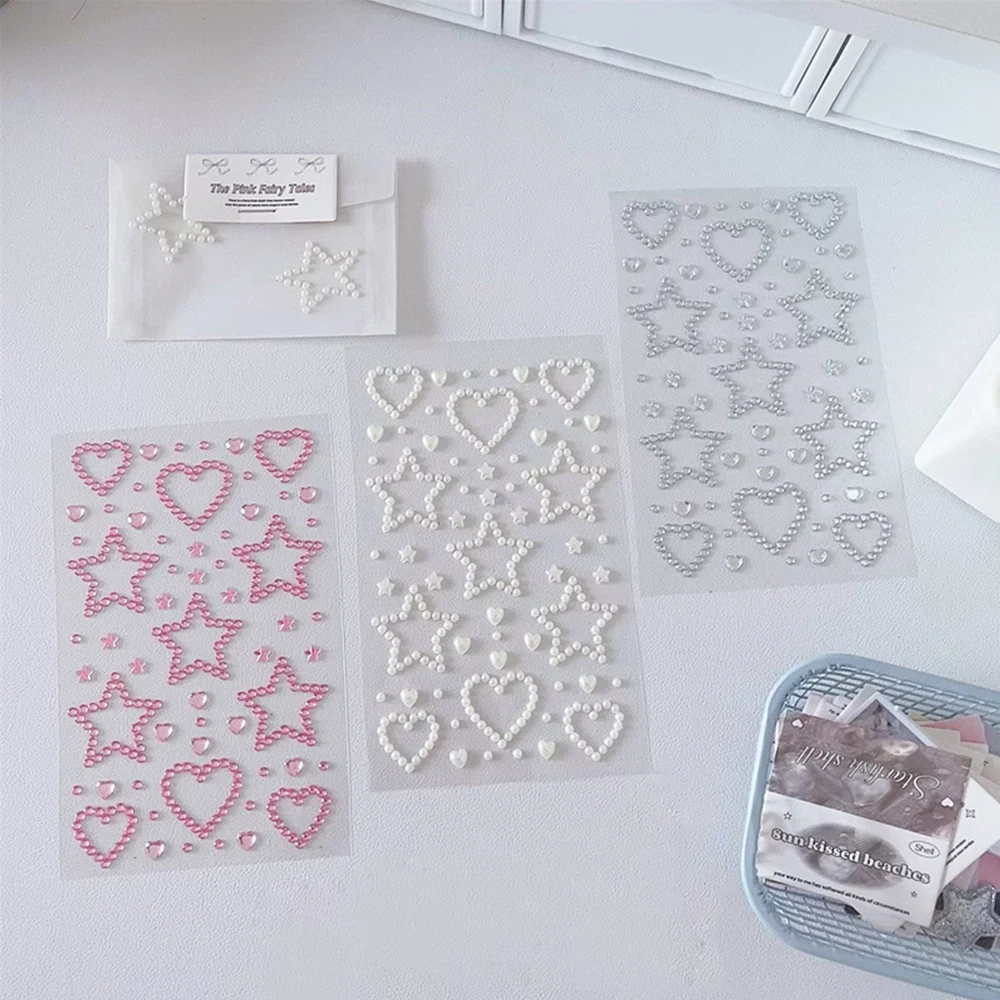 Autocollants 3D en cristal acrylique, étoile, cœur, décoration pour enfants, bijoux auto-adhésifs, artisanat, strass scintillants, cadeaux pour filles, DIY bricolage