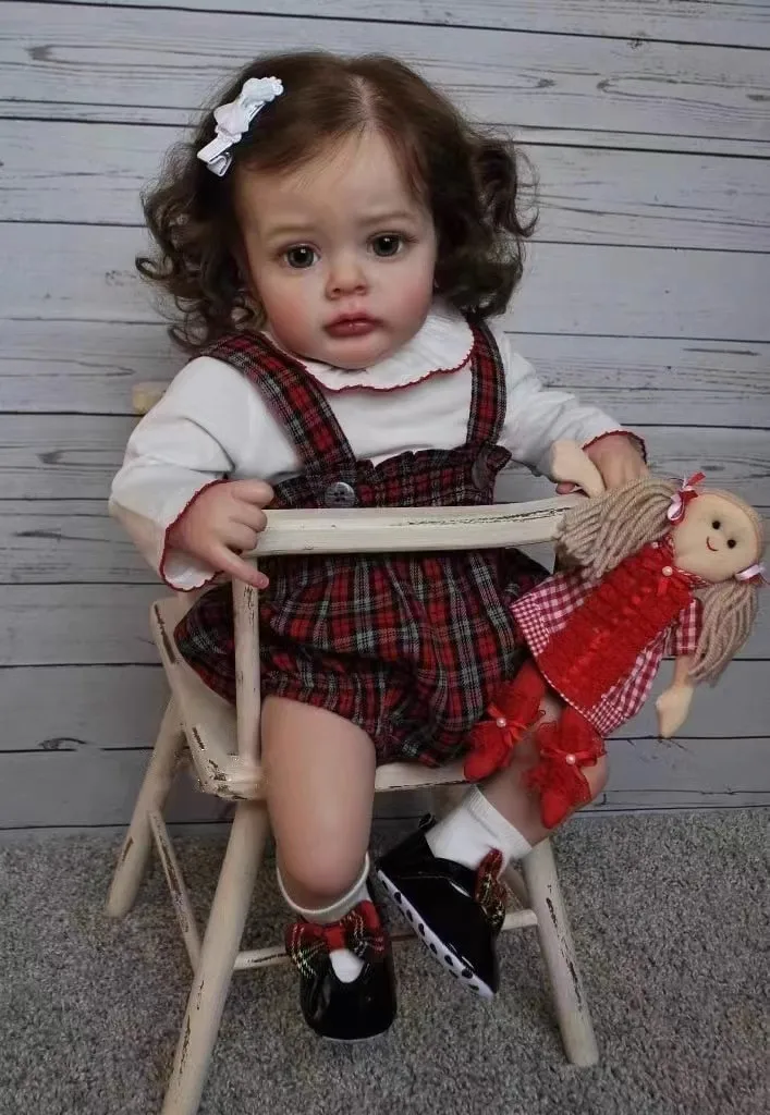 High Quality 60cm Big Size Reborn Toddler Princess Silicone Vinyl Adorable Lifelike Baby Bonecas Girl Bebe Doll Menina Kid Toys 3