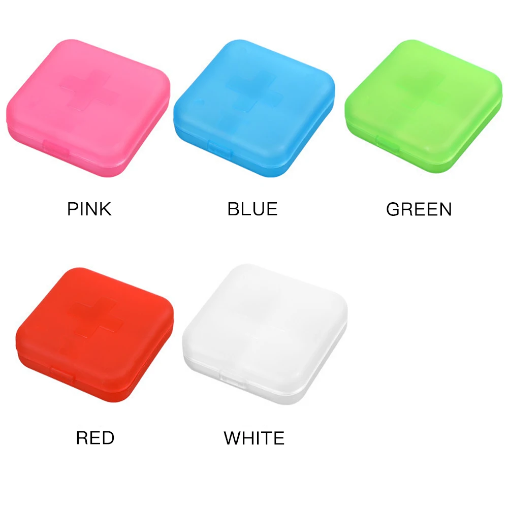 4-Compartment Waterproof Pill Organizer and Vitamin Storage Box