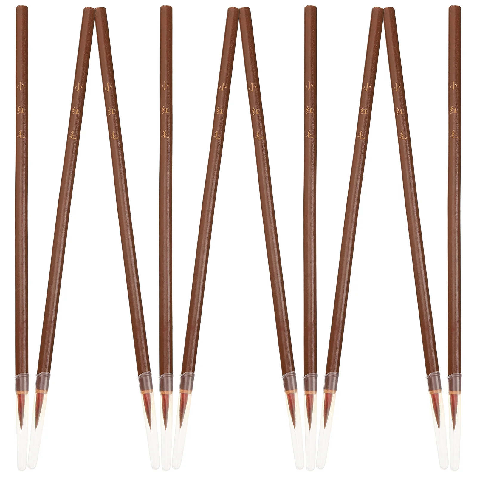 

Кисть для каллиграфии 10 шт., для китайского письма, керамические чернила, рисование акварелью, для копирования, Канцтовары с красными волосами, Sumi Wolf Fly