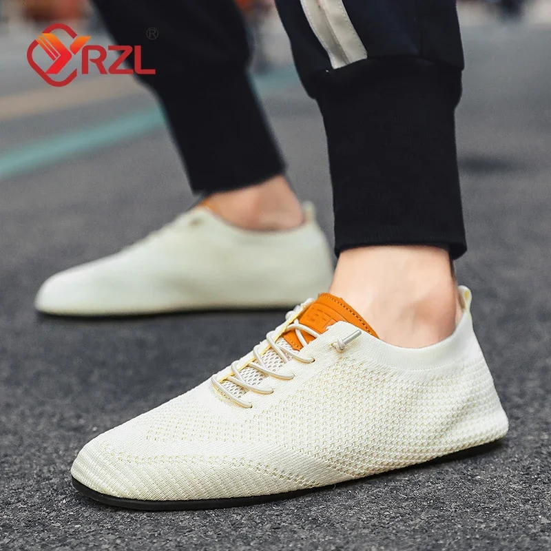 YRZL Men's Summer Mesh Thin Bottom New Style Breathable Non-Slip Casual Walking Slippers Lightweight Driving Shoes for Men 5