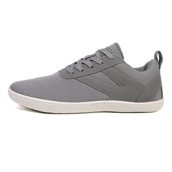 Wide Fit Barefoot Sneakers with Soft Zero Drop Soles and Extra Wide Toe Box for Maximum Comfort (GRAY)