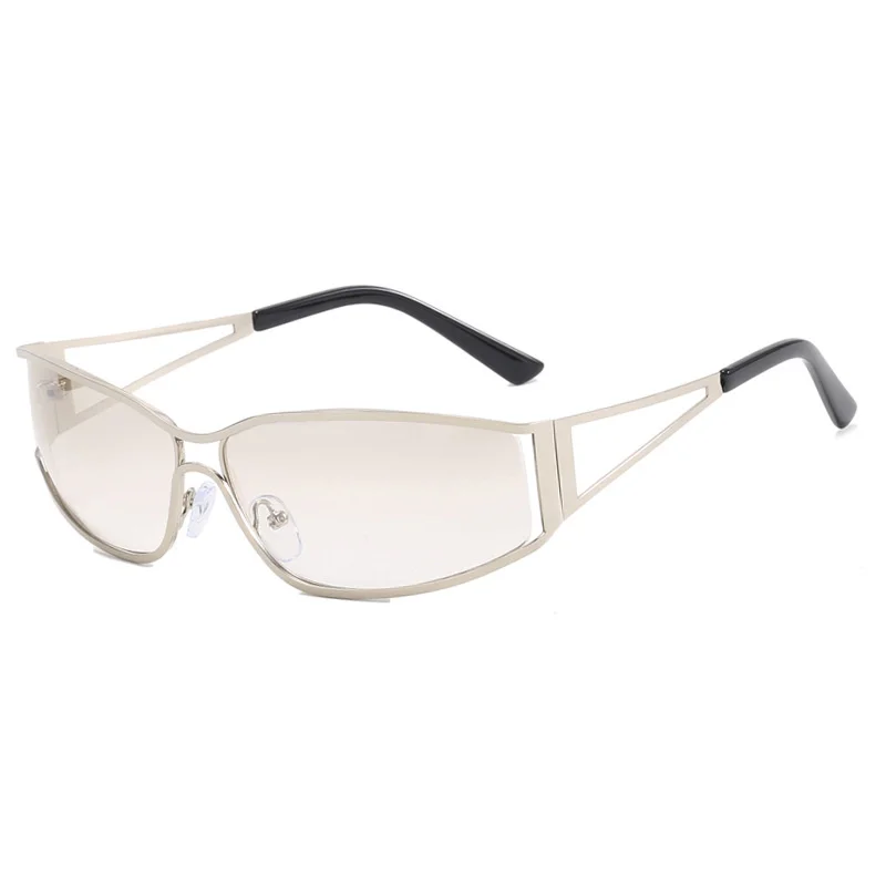 Vintage Inspired Oversized Gradient Steampunk Sunglasses With Mirror Lenses
