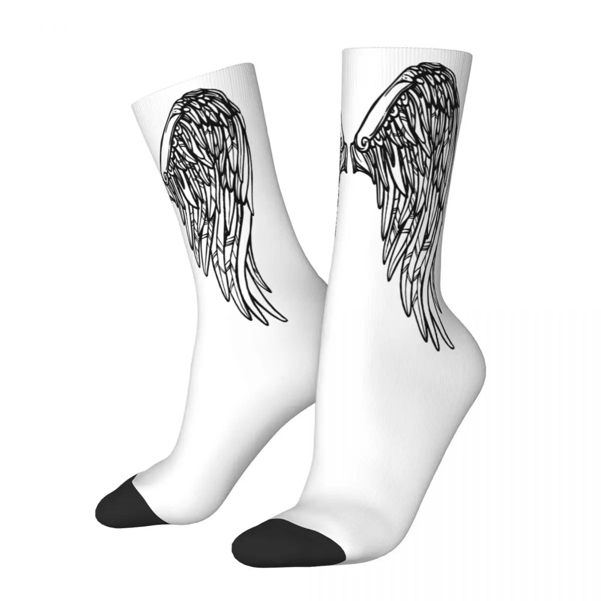 Hip-Hop Majestic Angel Wings Super Natural Basketball Socks Polyester Long Socks For Women Men