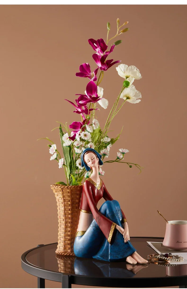 Nordic Home Decor Girl Art Figure Storage Tray Ornament Luxury Living Room Kawaii Desk Accessories Interior Figurines Decoration S82240598b8354e9793df096fcc46d386M