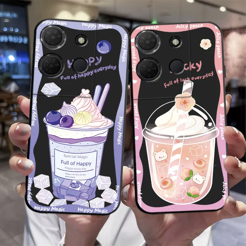 Cute Cartoon Butterfly Flower Pattern TPU Soft Silicone Phone Case