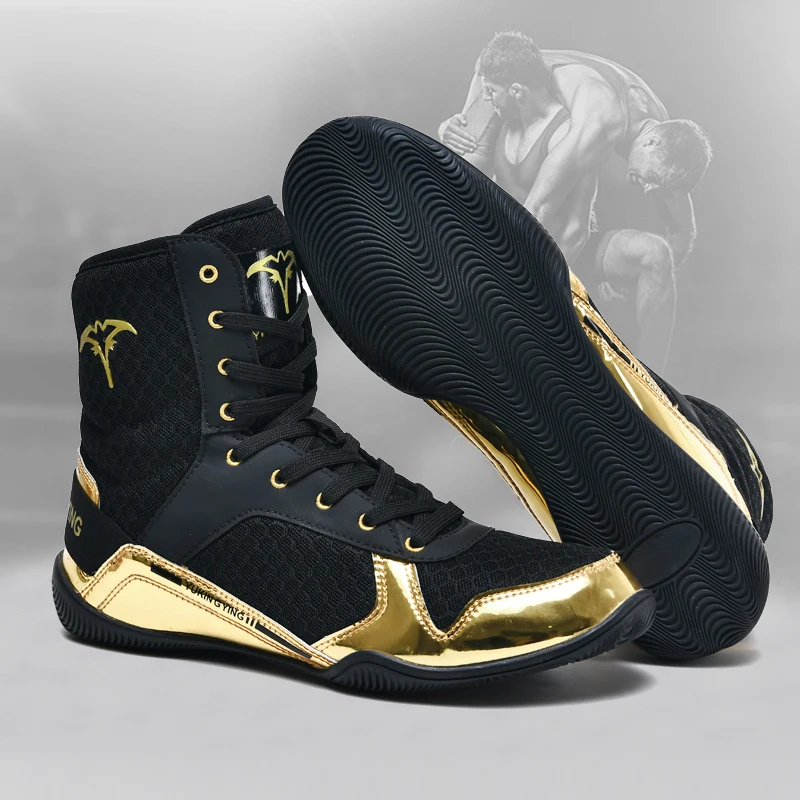 Zapatos de boxeo profesionales para hombre, zapatillas de boxeo  antideslizantes para exteriores, talla 37-46 - AliExpress