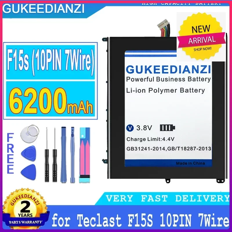

Аккумулятор большой емкости 6200 мАч, 28168243P, 30154200P для Teclast F15S, Φ, 10 контактов, 7 проводов