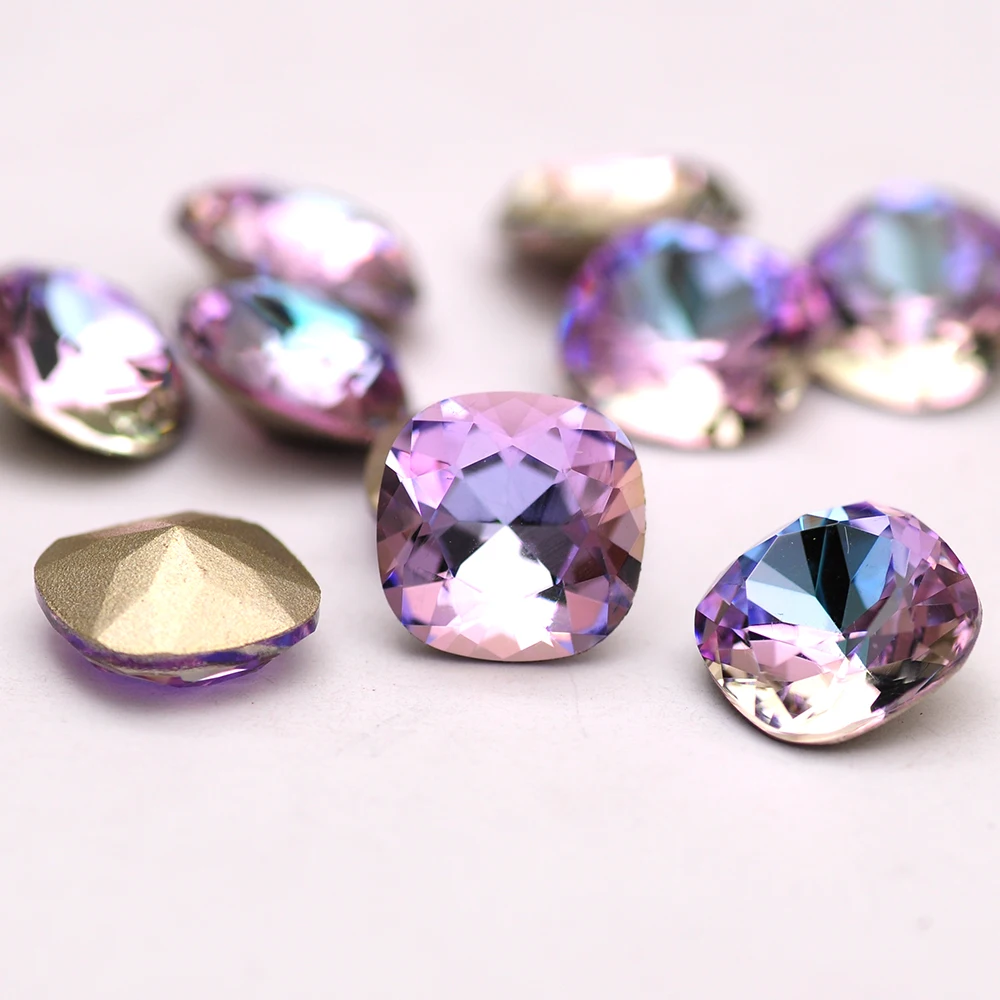 Recentemente K9 cristalli di vetro artigianato Pointback pietre per Nail Art cristalli quadrati per vestiti borse gioielli fai da te decorazione indumenti Strass