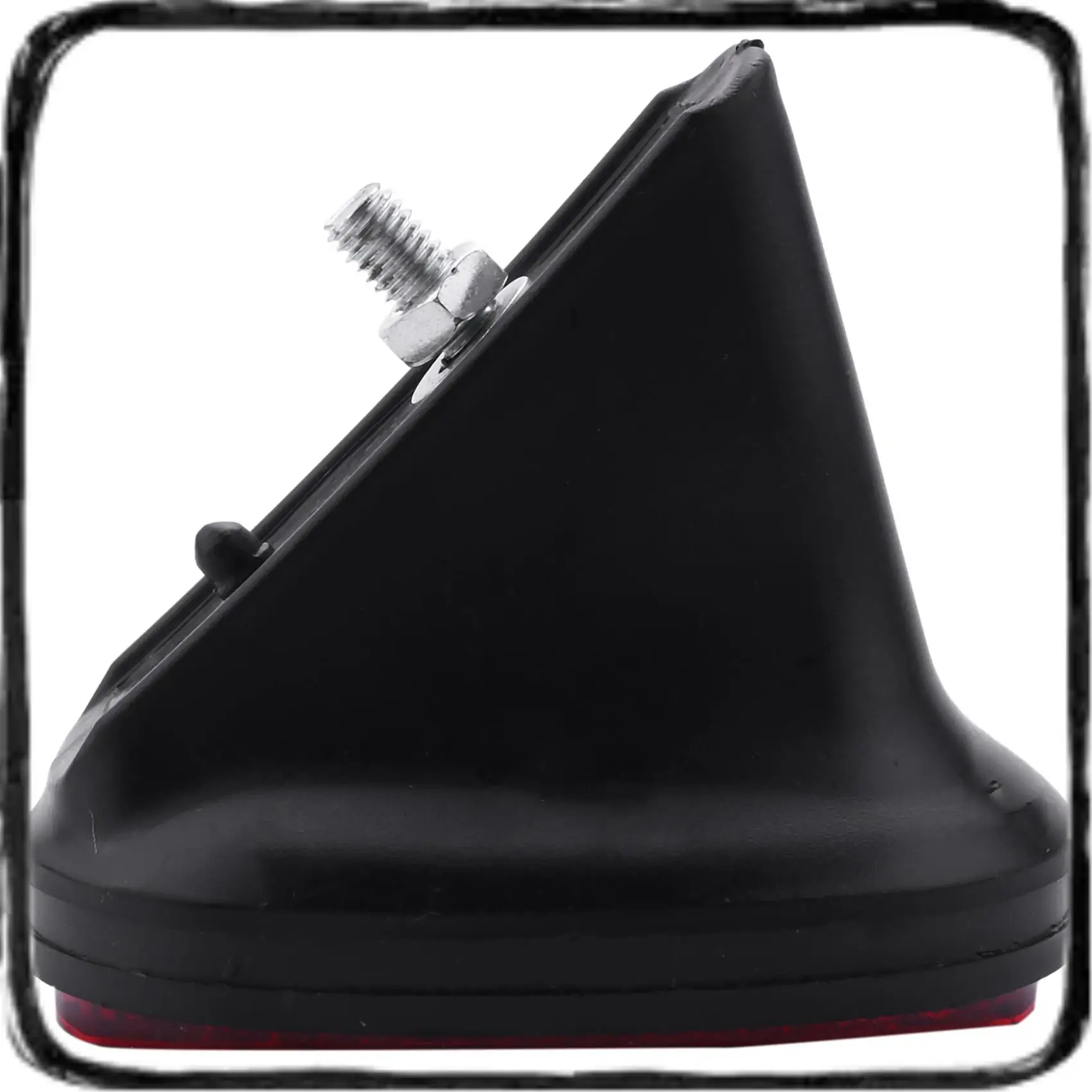 NEW-1 Pcs 자전거 후면 테일 펜더 리플렉터 머드 가드 타원형 경고 레드 블랙