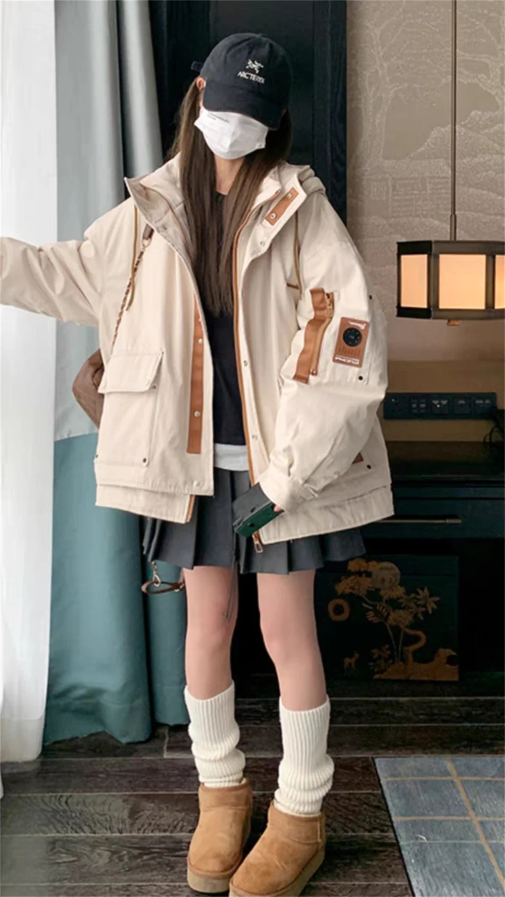 Workwear Hooded Down Pie Overcoming Women's Winter New Korean Edition Explosive Street Design Sensational Hot Coat