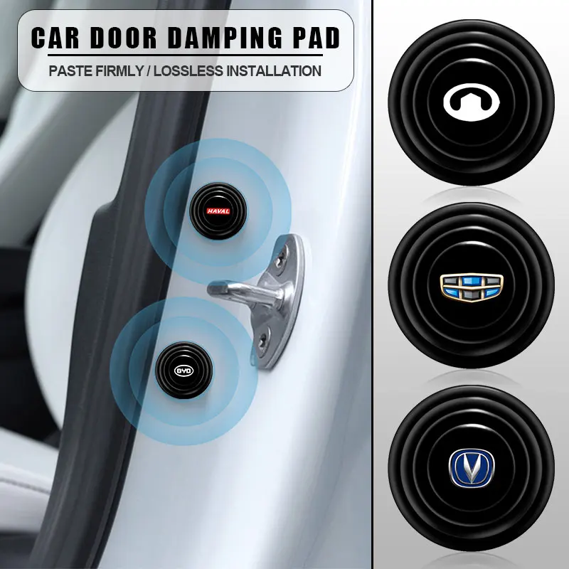 4pc Car Door Shock Cushioning Anticollision Pad For Toyota Chr Prado