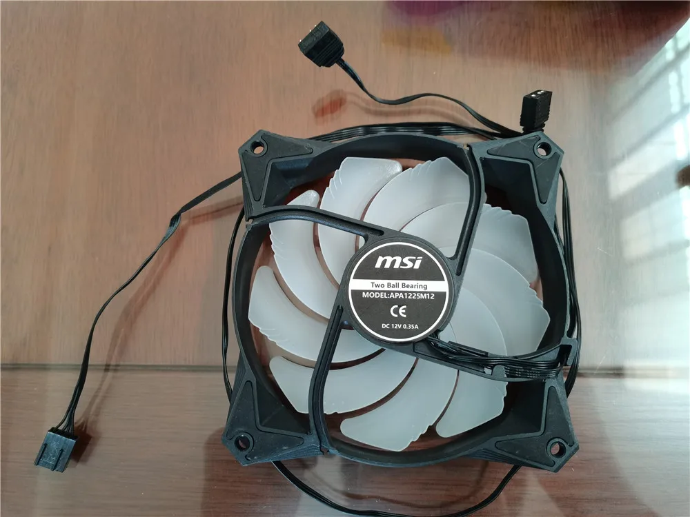 Escala Pwm do fã Pwm do Rgb Apa1225m12 de 15002500 Rpm para Msi Mag Coreliquid 240r 360r Que Sussurra o fã de Água Integrado da Cpu da Geada do Ruído - Imagem 2