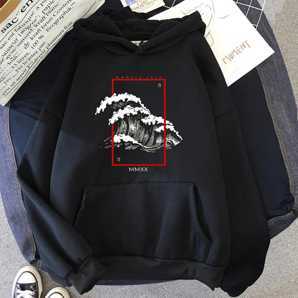 

Memory Loss Retro Waves Hoodies Vintage Pullover Mens Hip Hop Casual Harajuku Men Sweatshirt Comfortable Streetwear Long Sleeve