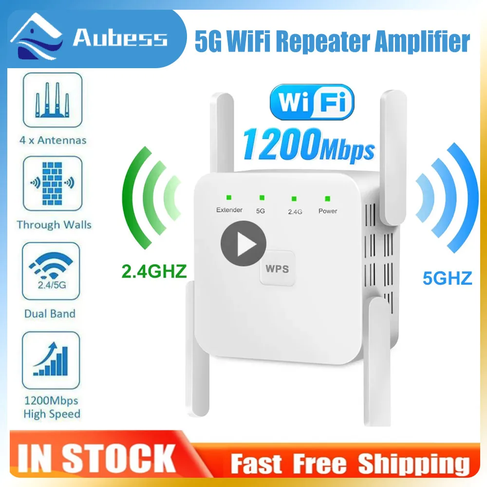 5G WiFi Routing Repeater WiFi Amplifier Signal Wifi Extender Network WiFi  Booster 1200Mbps Long Range Wireless Wi-fi Repeater - AliExpress