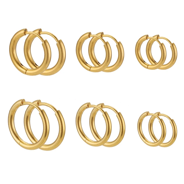 UNICEF Market | Unique Hoop Earrings in 22k Gold Vermeil from Bali -  Moonlit Garden