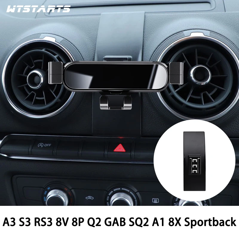 Car Mobile Phone Holder For Audi A3 S3 RS3 8V 8P Q2 GAB SQ2 A1 8X