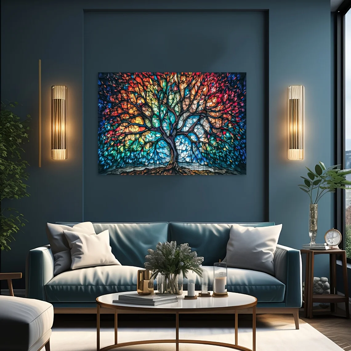 Abstract Tree Of Life Canvas Wall Art 3