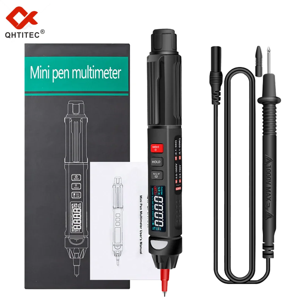 

QHTITEC 118A 118B Digital Multimeter Pen 6000 Counts True RMS Measuring Instruments Automatic Voltage phase sequence detection