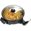 Appliances 12-Inch Round Nonstick Electric Skillet with Vented Glass Lid, Removable Thermostat, Easy to Clean, Black 5
